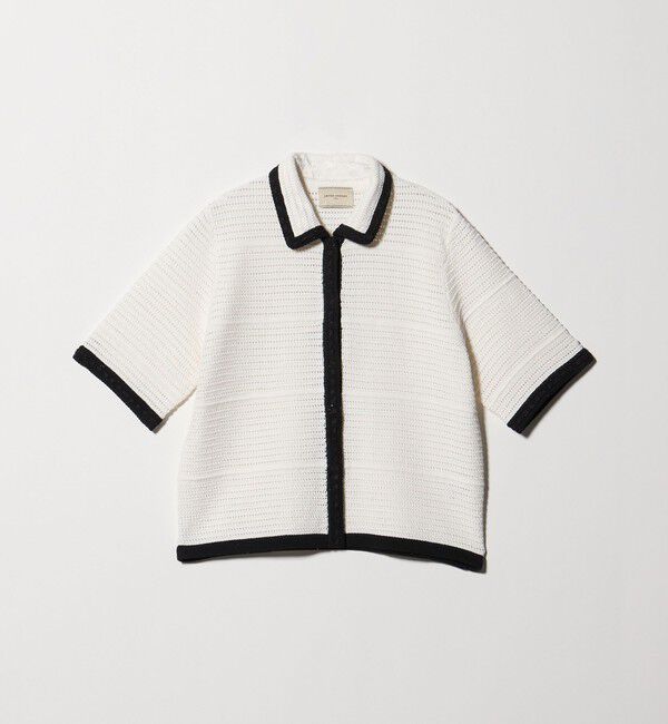 UNITED ARROWS「メッシュ スパングル カーディガン ‐ウォッシャブル‐」|カーディガン|OFF WHITE