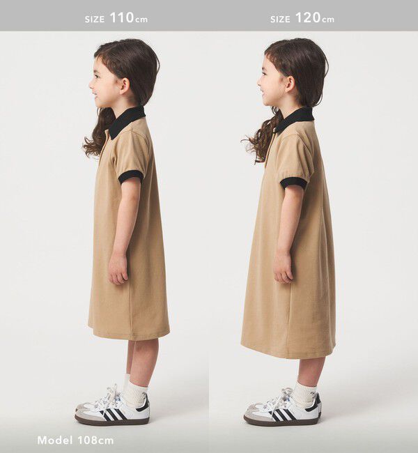 UNITED ARROWS green label relaxing「バイカラー カノコ ポロワンピース / キッズ  100cm-130cm」|ワンピース|