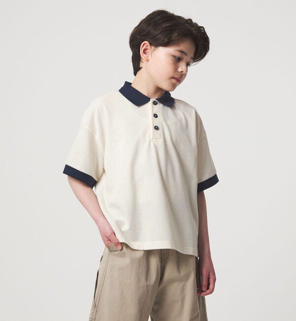 UNITED ARROWS green label relaxing「バイカラー カノコポロシャツ / キッズ  100cm-160cm」|ポロシャツ|