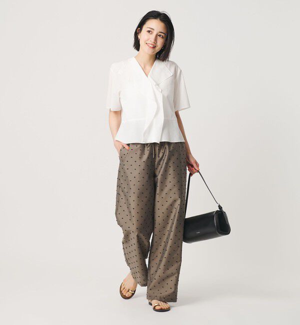 BEAUTY&YOUTH UNITED ARROWS「ソリッド&ストライプ ラッフル シャツブラウス ウォッシャブル」|シャツ・ブラウス|