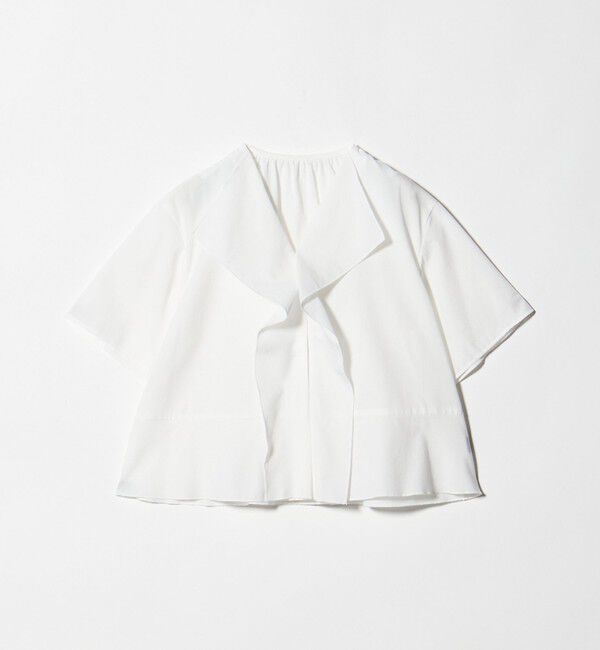 BEAUTY&YOUTH UNITED ARROWS「ソリッド&ストライプ ラッフル シャツブラウス ウォッシャブル」|シャツ・ブラウス|