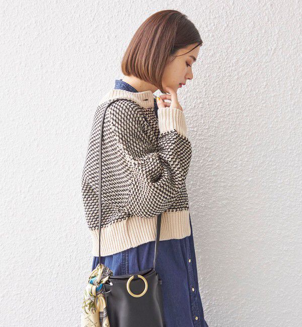 SHIPS for women「〈手洗い可能〉前後 2WAY ジャカード プルオーバー 24SS ◇」|ニット・セーター|