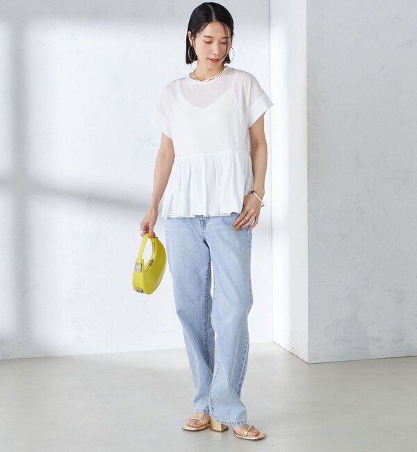 SHIPS for women「〈接触冷感〉コットン ナイロン ペプラム プルオーバー」|Tシャツ・カットソー|