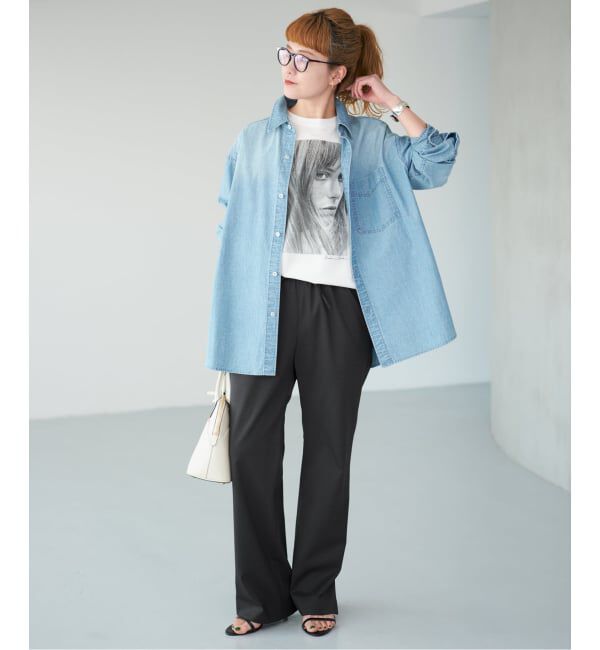 Spick and Span「《34サイズ登場 / 追加2》スリットイージーパンツ」|スラックス|