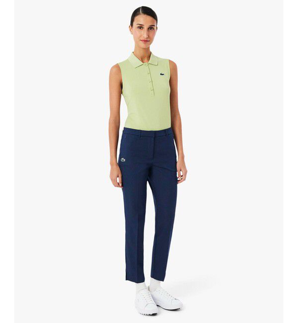 LACOSTE「UVカット 吸水速乾 ウルトラドライ スリムフィットストレッチゴルフパンツ」|チノ|
