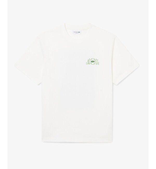 LACOSTE「テニスコートバックプリントTシャツ」|Tシャツ・カットソー|