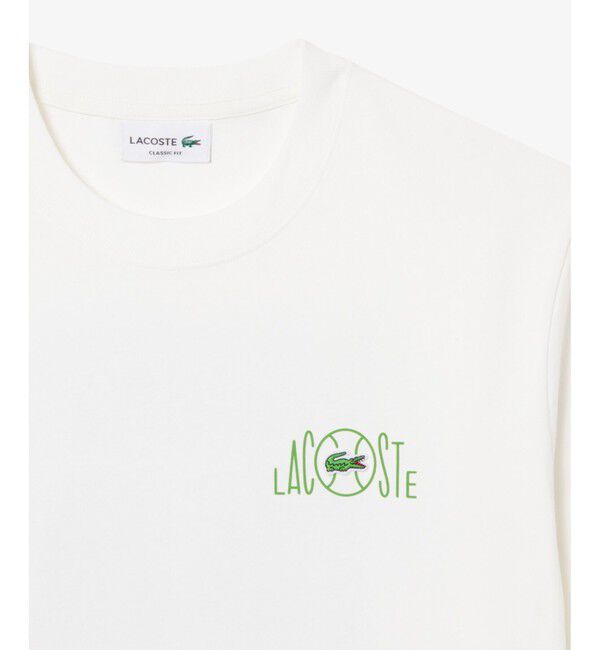 LACOSTE「テニスコートバックプリントTシャツ」|Tシャツ・カットソー|
