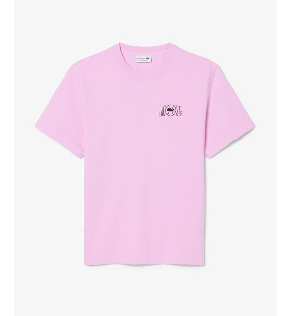 LACOSTE「テニスコートバックプリントTシャツ」|Tシャツ・カットソー|