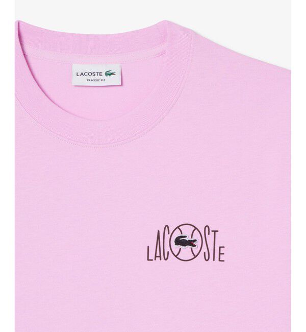 LACOSTE「テニスコートバックプリントTシャツ」|Tシャツ・カットソー|