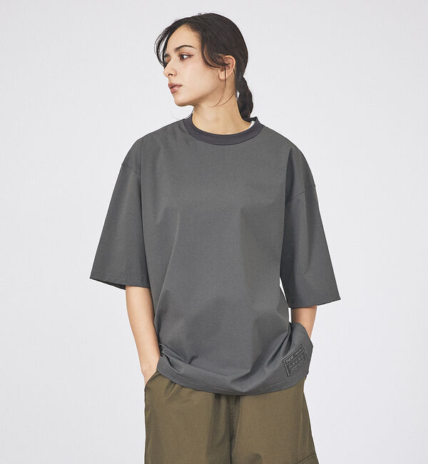 ABAHOUSE「【TAION / タイオン】FANCTION T-shirts／ファンクション」|Tシャツ・カットソー|チャコールグレー