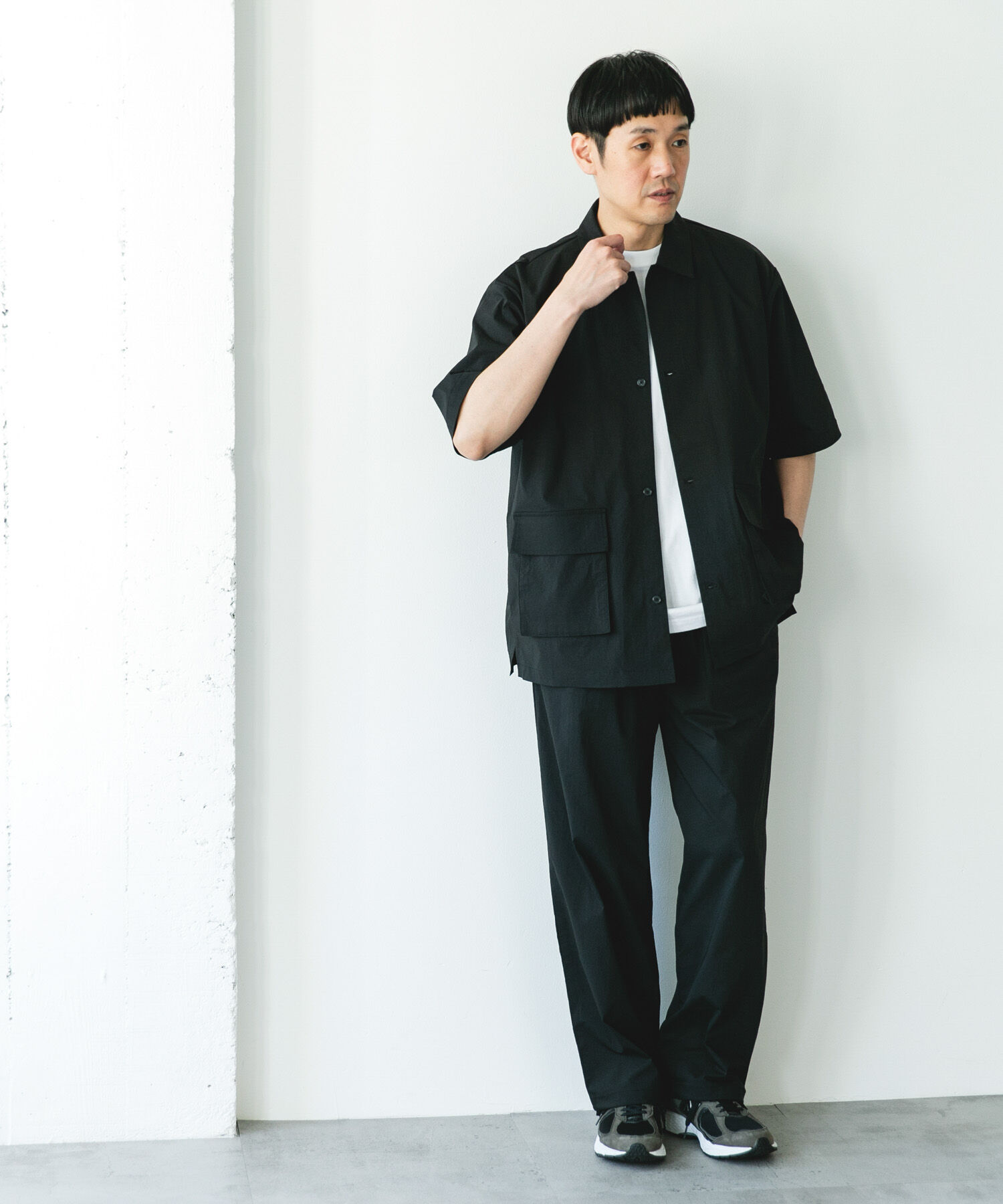URBAN RESEARCH DOORS「『UVｶｯﾄ/接触冷感/吸水速乾』ｽﾄﾚｯﾁｸﾛｽ ﾋﾞｯｸﾞﾎﾟｹｯﾄ  」|シャツ・ブラウス|