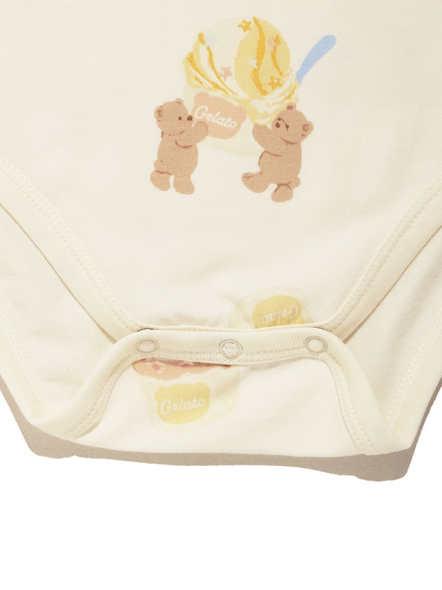 GELATO PIQUE KIDS & BABY「【BABY】【接触冷感】アイスクリームベア柄ボディスーツ」|ロンパース|
