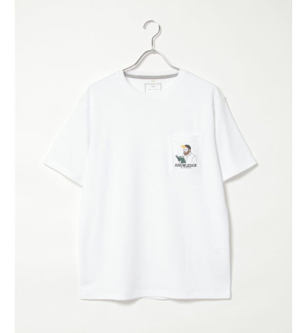 ikka「ブックマンサガラ刺繍ポケTシャツ」|Tシャツ・カットソー|