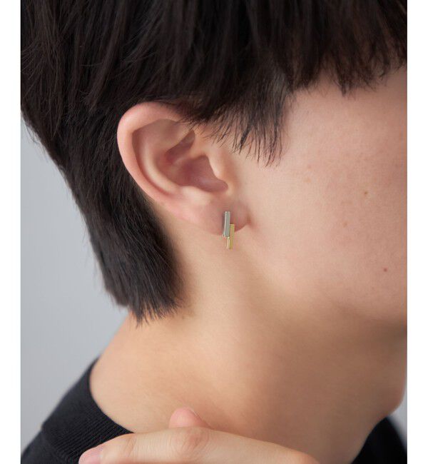 Jouete「ピアス バー コンビカラー」|ピアス|