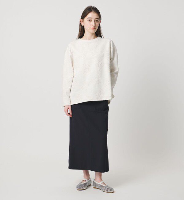 UNITED ARROWS「アセテートポリエステル ベイカースカート」|タイト|