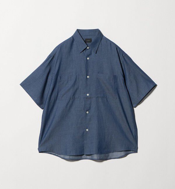 UNITED ARROWS green label relaxing「2.25オンス デニム レギュラーカラー 半袖 シャツ」|シャツ・ブラウス|NAVY