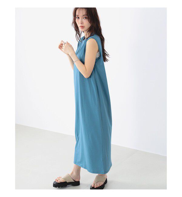 Demi-Luxe BEAMS 「ATON / スビン ノースリーブドレス」|ワンピース|BLUEGRAY
