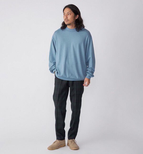 SHIPS「SHIPS: 〈抗菌消臭〉 ミルドウール ジャージー モックネック 長袖 ニットソー」|Tシャツ・カットソー|