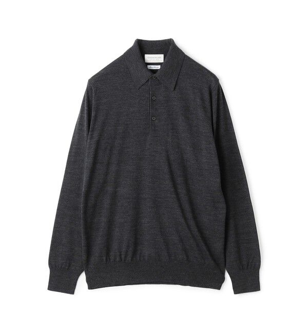 TOMORROWLAND MENS「TOMORROWLAND tricot スーパーファインメリノウール ニットポロシャツ」|ニット・セーター|17 チャコールグレー