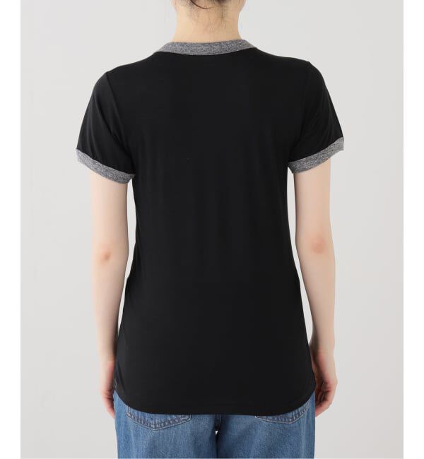 IENA LA BOUCLE「fifi collection フィフィコレクション Trim sheer SS TEE mix gray  25-04」|Tシャツ・カットソー|