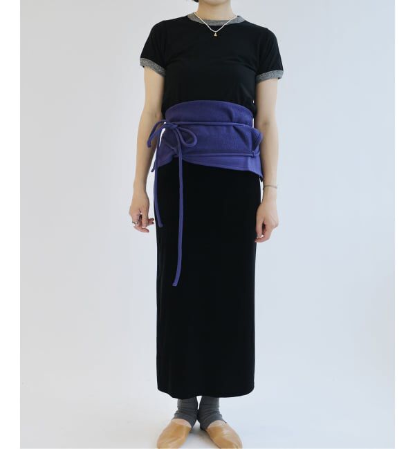 IENA LA BOUCLE「fifi collection フィフィコレクション Trim sheer SS TEE mix gray  25-04」|Tシャツ・カットソー|