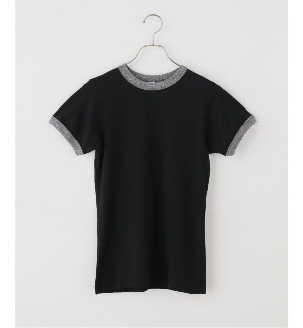 IENA LA BOUCLE「fifi collection フィフィコレクション Trim sheer SS TEE mix gray  25-04」|Tシャツ・カットソー|