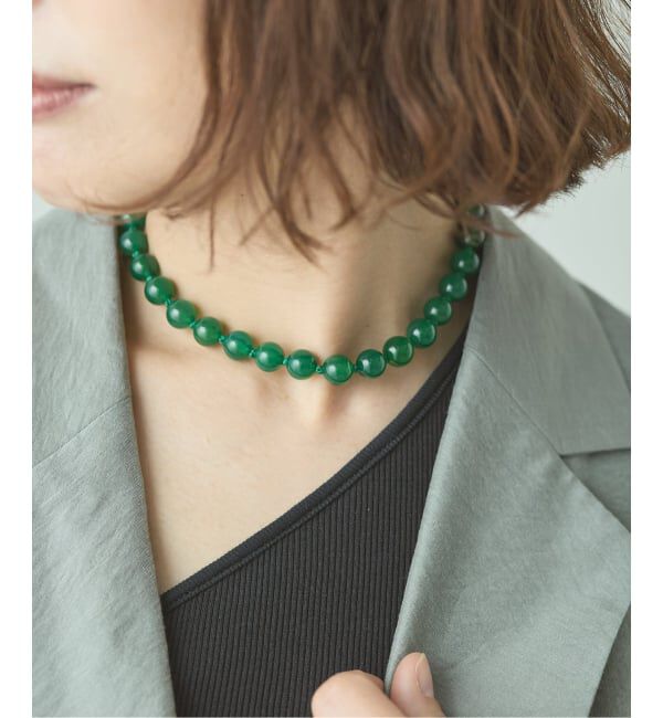 journal standard L'essage「OCUCCI/オクチ Stone 10mm ネックレス  OJNL-2620/2515/2517」|ネックレス|グリーン