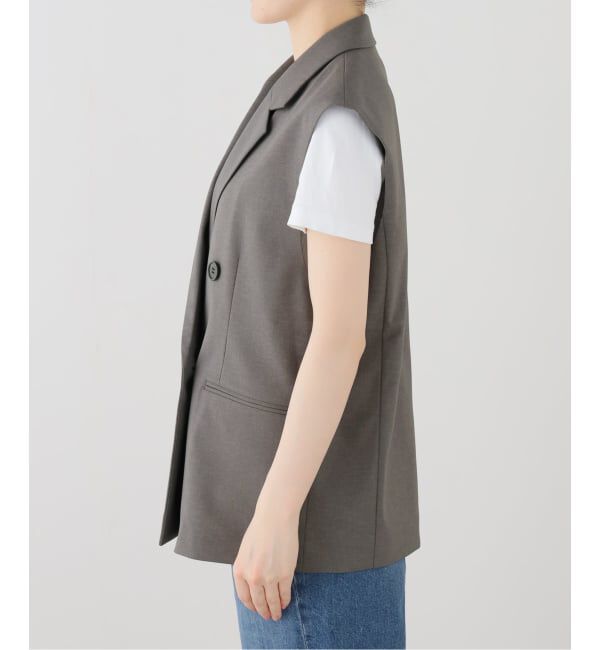 Spick and Span「《セットアップ可》ツイルストレッチダブルボタン ベスト」|ベスト・ジレ|