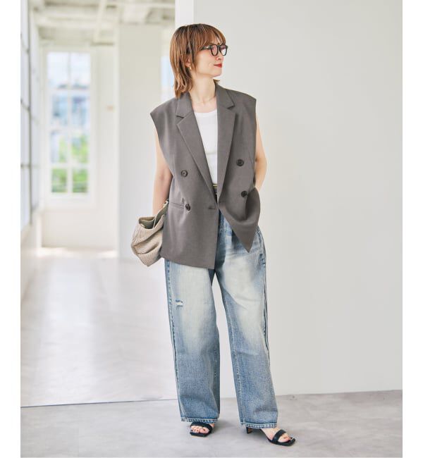 Spick and Span「《セットアップ可》ツイルストレッチダブルボタン ベスト」|ベスト・ジレ|