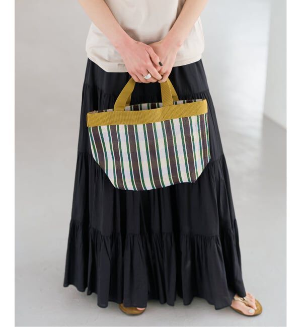 Spick and Span「ne Quittez pas / ヌキテパ Multi Stripe Mesh Small Bag」|ハンドバッグ|