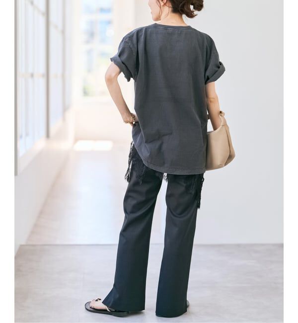 Spick and Span「《34サイズ登場 / 追加2》スリットイージーパンツ」|スラックス|
