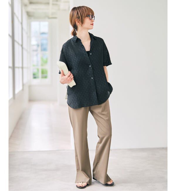 Spick and Span「《34サイズ登場 / 追加2》スリットイージーパンツ」|スラックス|
