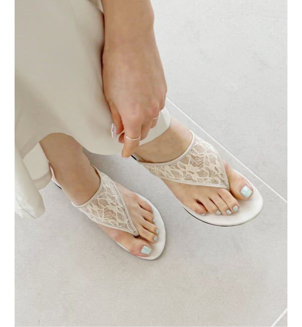  「《WEB限定》Le decore / ル デコレ sheer lace thong」|サンダル|