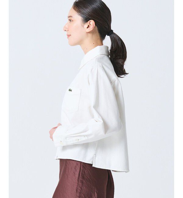 LACOSTE「デニムクロップドシャツ」|シャツ・ブラウス|