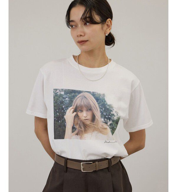 SALON adam et rope'「【COUTURE D'ADAM（クチュール ド アダム）】Jane / Color フォトT」|Tシャツ・カットソー|ホワイト(10)