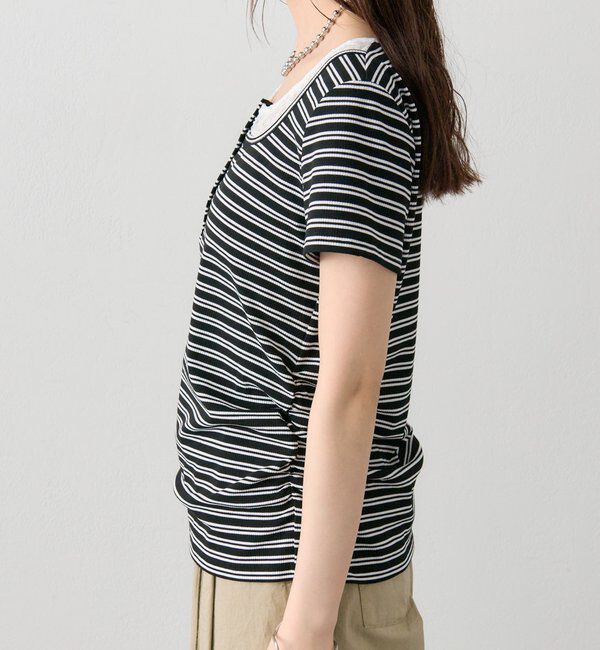  「スクエアネックヘンリーTシャツ」|Tシャツ・カットソー|