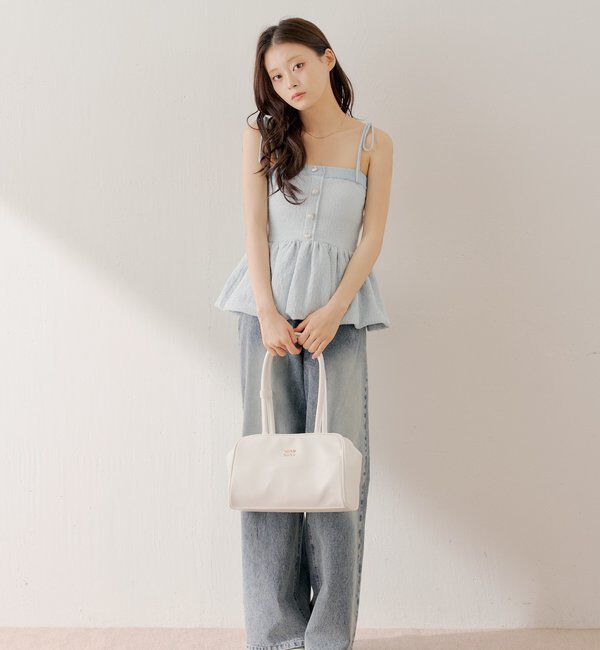  「【WEB限定カラーあり】ペプラムニットベアトップス」|ニット・セーター|