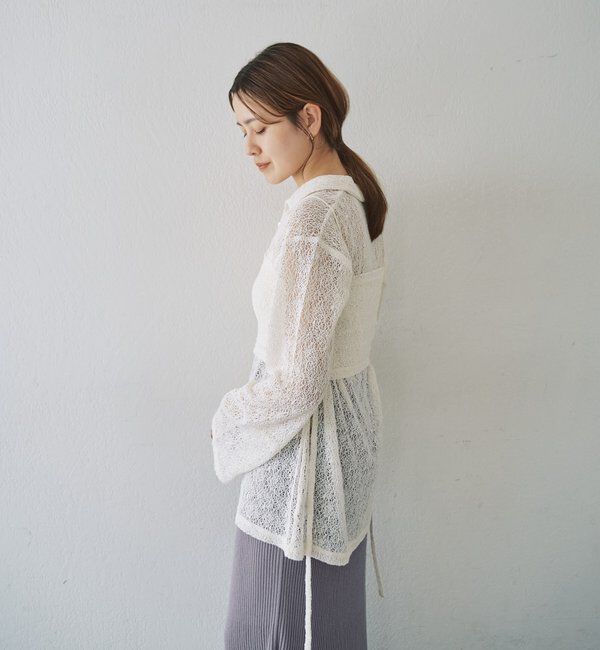  「絡みレースシャツ&times;ビスチェSET」|Tシャツ・カットソー|