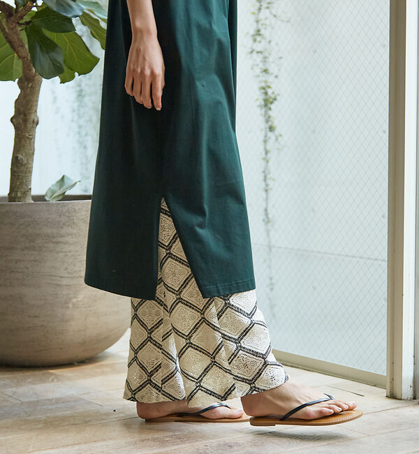 abahouse mavie「レースイージーストレートパンツ」|その他|