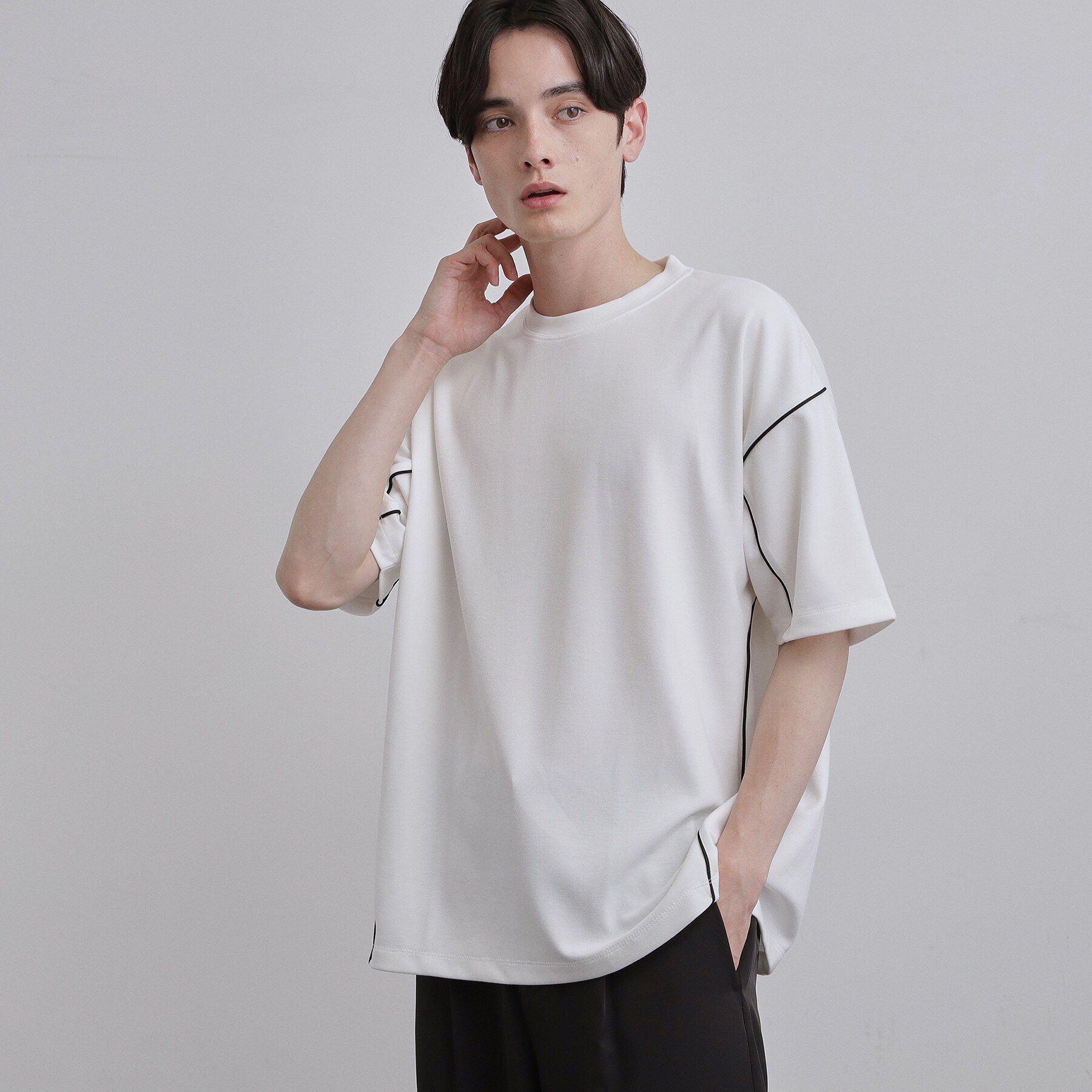tk.TAKEO KIKUCHI「パイピングカットソー」|Tシャツ・カットソー|