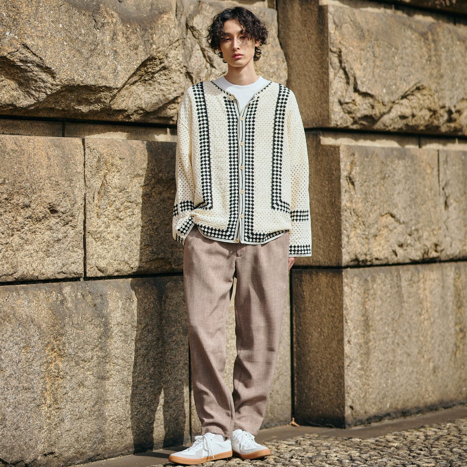 THE SHOP TK「クロシェ編み風 ニットカーディガン」|カーディガン|