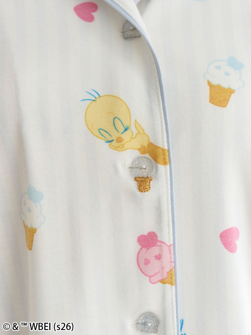 SNIDEL HOME「【WEB限定】【セット商品】【Tweety】開襟シャツ&カットショートパンツSET」|ルームウェア|