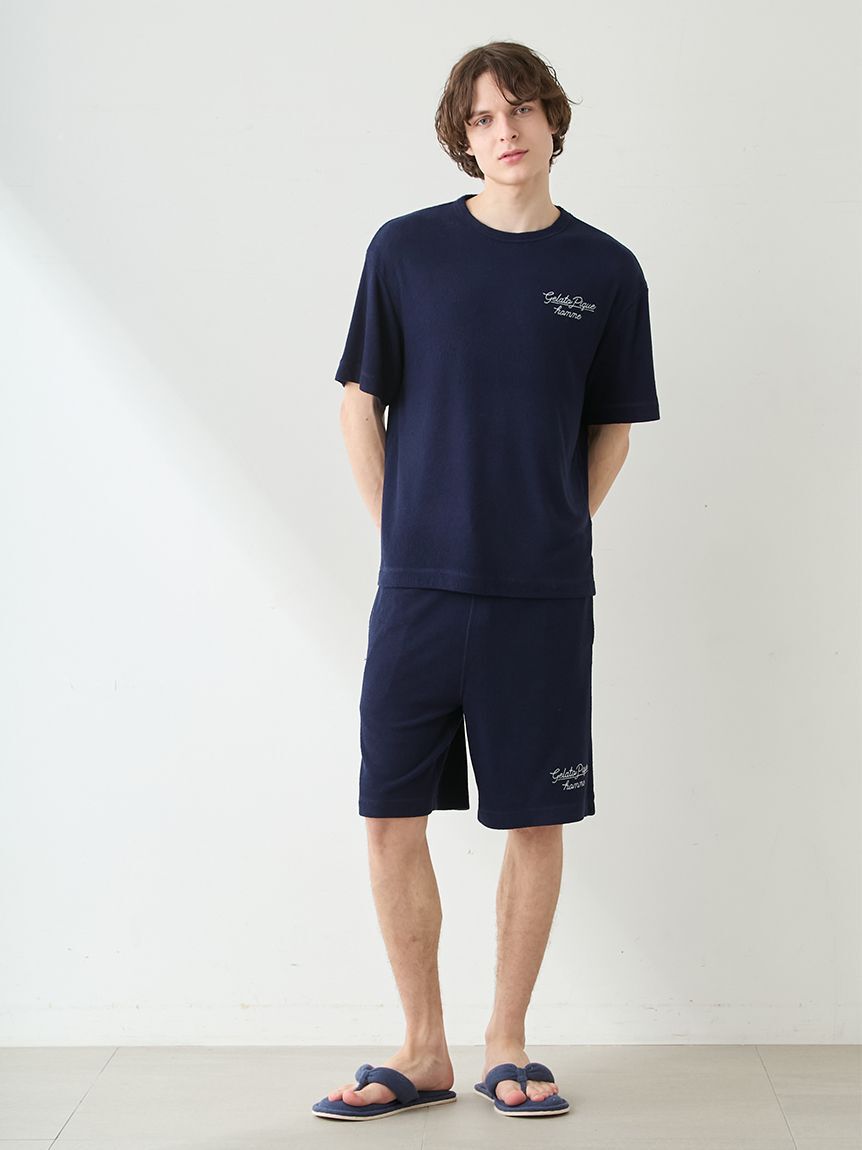 GELATO PIQUE HOMME「【HOMME】【接触冷感】【UVカット】パイルワンポイントロゴ刺繍プルオーバー」|プルオーバー|