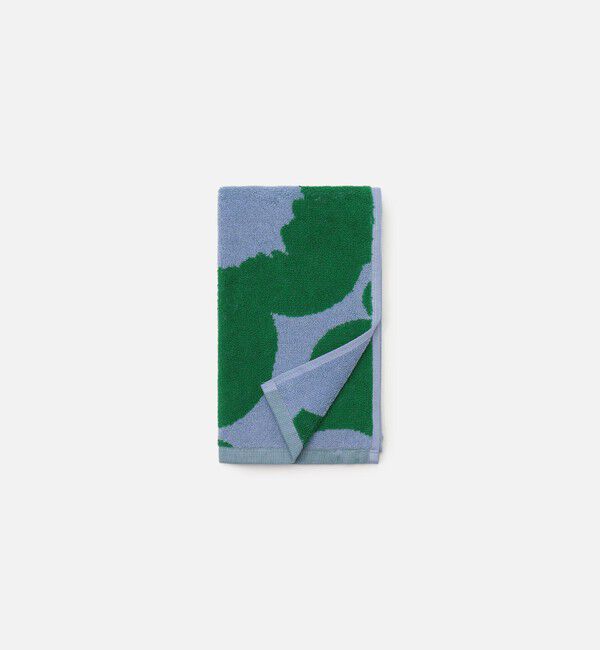 Marimekko「Unikko ゲストタオル 30&times;50cm」|タオル|ｸﾞﾘｰﾝ&times;ﾗｲﾄﾌﾞﾙｰ