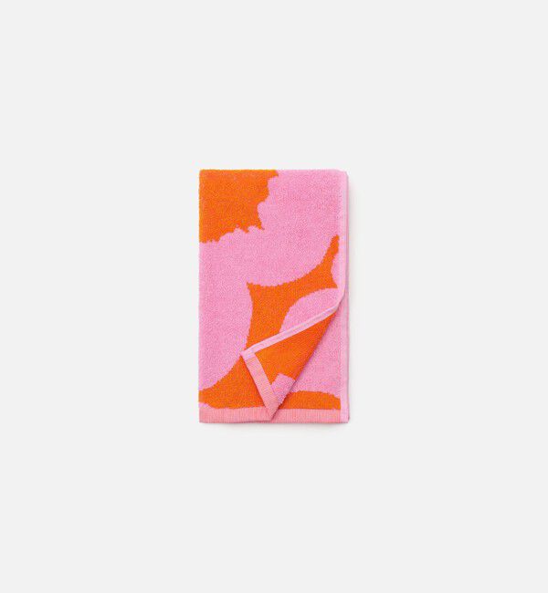 Marimekko「Unikko ゲストタオル 30&times;50cm」|タオル|ピンク&times;オレンジ