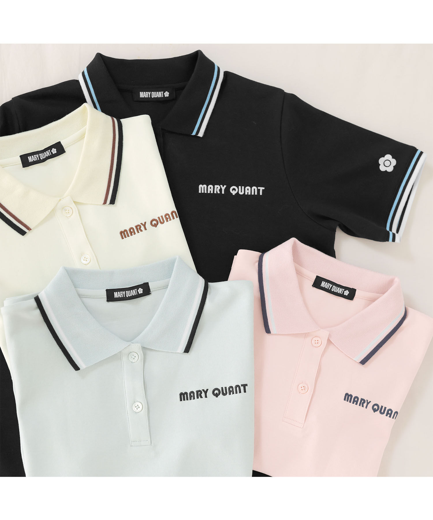 MARY QUANT「レトロロゴポロ プルオーバー」|ポロシャツ|