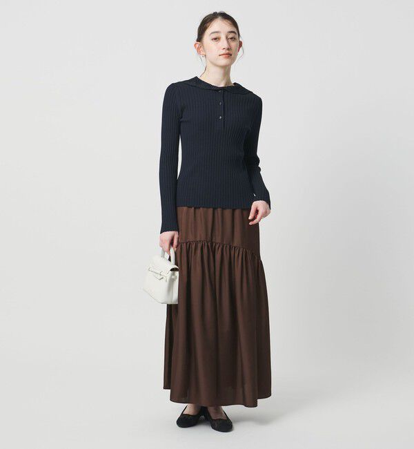 UNITED ARROWS「シルクライク ティアード スカート」|スカート|