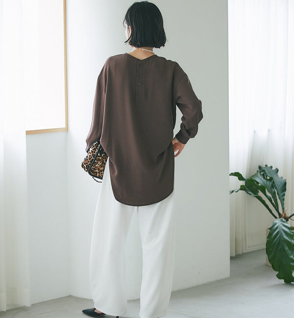  「【冷房・日焼け対策◎/3サイズ展開/手洗い可】ジョーゼットポケットブラウス」|シャツ・ブラウス|