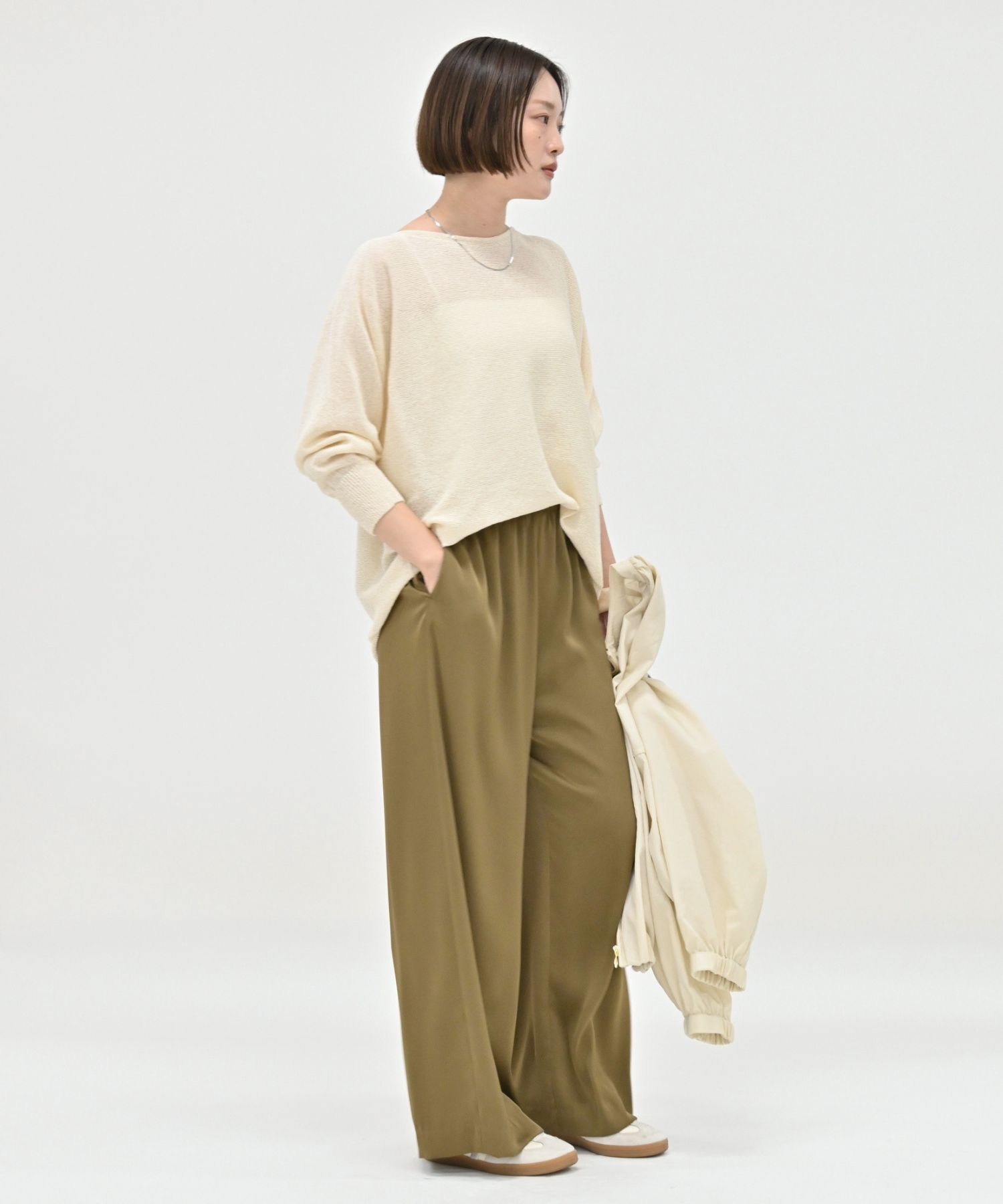 qualite「【夏まで快適に着られる】camifine ニットプルオーバー」|Tシャツ・カットソー|