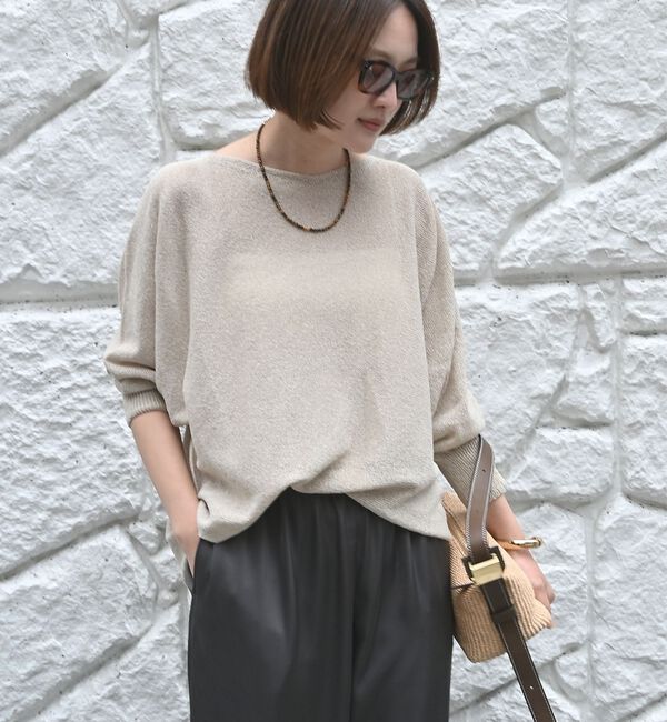 qualite「【夏まで快適に着られる】camifine ニットプルオーバー」|Tシャツ・カットソー|